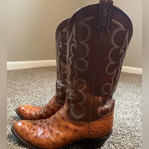 Tony Lama El Rey Ostrich Boots. Style No. 8134